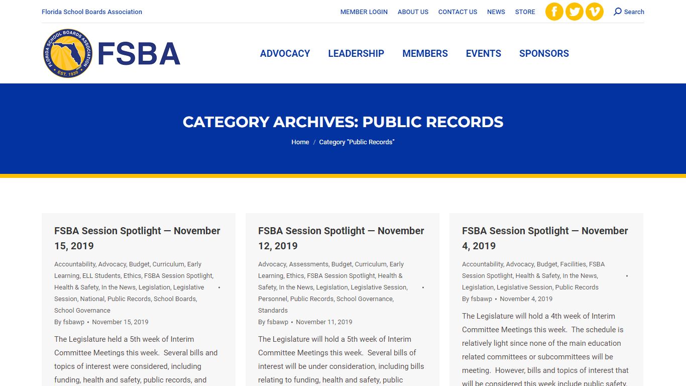 Public Records – Florida School Boards Association